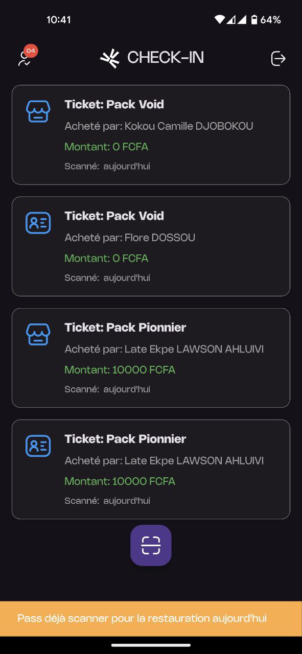 CheckIn Mobile - Login screen