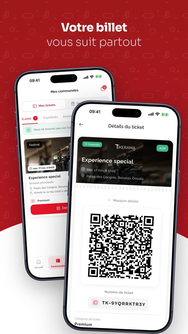 Tikerama - Billet et QR code d'accès