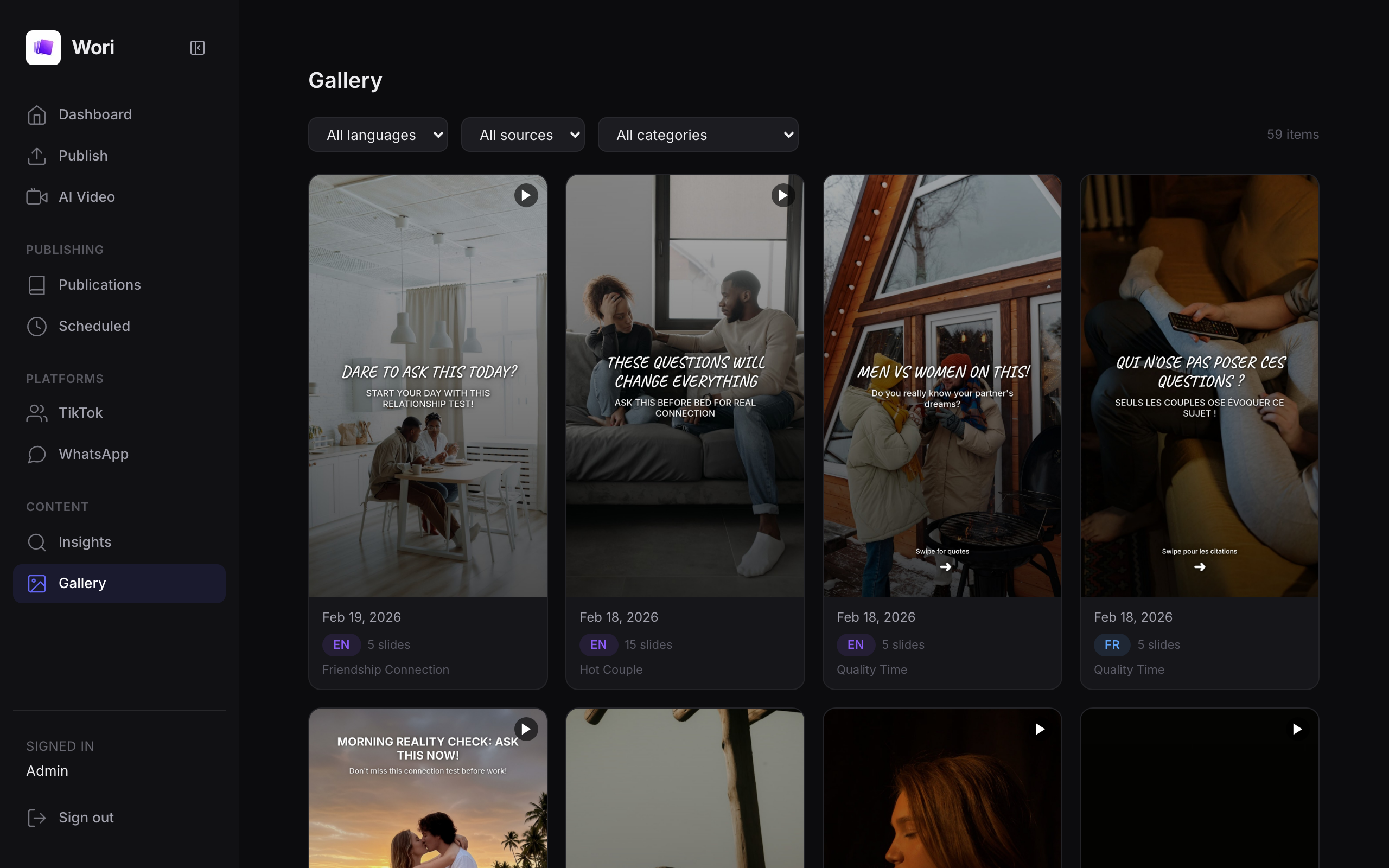 Wori Carousel Generator